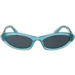 Blåa Damsolglasögon från Miu Miu på rea i Acetat 