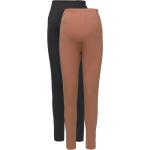 Mlcharlie Jersey Leggings 2-Pack A Cur Bottoms Leggings Brown Mamalicious