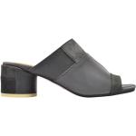 Sommar Mörkgråa Slip in-sandaler från Maison Martin Margiela MM6 på rea med Fyrkantig tå med Klackhöjd 3cm till 5cm i Kalvskinn för Damer 