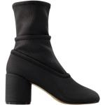 Svarta Ankle-boots från Maison Martin Margiela MM6 på rea med spetsig tå i Läder för Damer 