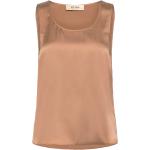 Mmastrid Silk Tank Top Tops T-shirts & Tops Sleeveless Brown MOS MOSH