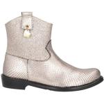 Ormmönstrade Ankle-boots med glitter från MONNALISA i storlek 31 med Dragkedja med rundad tå i Ormskinn för Flickor 