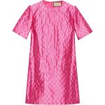Casual Rosa Kortärmade Sidenklänningar från Gucci i Storlek XL för Damer 