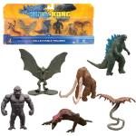MonsterVerse Godzilla vs Kong 2 tum mini monster 6-pack inklusive ikoniska monster från film, begränsad upplaga, flerfärgad, lämplig för åldrarna 4 år +