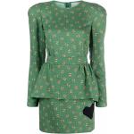 Casual Gröna Peplum-klänningar i Storlek L för Damer 