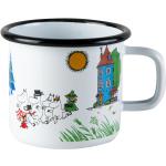 Moomin Enamel Mug 37Cl Moomin Valley Home Tableware Cups & Mugs Coffee Cups White Moomin