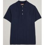 Mörkblåa Kortärmade Kortärmade pikétröjor från Morris Heritage i Storlek XL i Merino för Herrar 