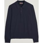 Mörkblåa Pikétröjor från Morris Merino i Storlek XS för Herrar 