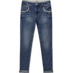 MOS Mosh Klassiska Cropped Jeans med Stiliga Detaljer Blue, Dam