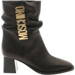 Svarta Ankle-boots från Moschino på rea i Kalvskinn för Damer 