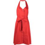 Knälånga Röda Knälånga klänningar från Moschino på rea med Halterneck-ringning för Damer 