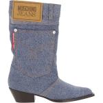 Blåa Cowboy-boots från Moschino på rea i Denim för Damer 