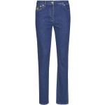 Regular Marinblåa Straight leg jeans med broderi från Moschino för Damer 