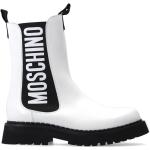 Vita Chelsea-boots från Moschino på rea i Läder för Damer 