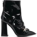 Svarta Ankle-boots från Moschino på rea med spetsig tå i Läder för Damer 