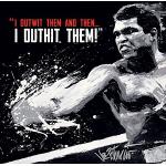 Muhammad Ali kanvastryck, polyester, flerfärgad, 4