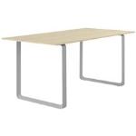 Muuto - 70/70 Table, Small, Solid Oak/grey - Grå - Träfärgad,Grå - Matbord - Metall/trä