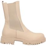 Beige Ankle-boots från NA-KD på rea i storlek 40 med Kilklack med rundad tå i Läder för Damer 