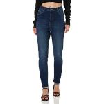 Mörkblåa High waisted jeans från NA-KD i Storlek XXS för Damer 