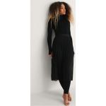Knälånga Svarta Plisserade kjolar i Polyester för Damer 