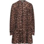 Kortkorta Leopard-mönstrade Bruna Långärmade Korta klänningar från NA-KD i Storlek XL i Polyester för Damer 