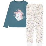 Ekologiska Teal-färgade Pyjamas för Flickor med Enhörningar i Storlek 164 från Name It från Kids-World.se 