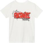 Vita Fortnite T-shirts med tryck för barn från Name It 