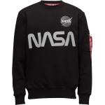 Nasa Reflective Sweater Designers Sweat-shirts & Hoodies Sweat-shirts Black Alpha Industries