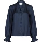 Blåa Långärmade blusar från Neo Noir med V-ringning i Polyester för Damer 