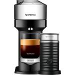 Nespresso Vertuo Next Deluxe Value Pack, kaffemaskin och mjölkskummare, pure chrome