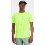 Gröna Kortärmade Träningströjor från New Balance Q Speed i Storlek XL för Herrar 