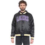 Streetwear Svarta LA Lakers Sommarjackor med broderi från New Era på rea i Storlek L i Satin för Herrar 