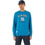 Ljusblåa Långärmade New York Yankees Huvtröjor från New Era på rea i Storlek XL i Fleece för Herrar 