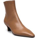 New Point Low Shoes Boots Ankle Boots Ankle Boots With Heel Brown Apair
