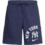 Marinblåa New York Yankees Träningsshorts från Nike i Storlek S i Fleece för Herrar 