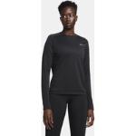 Svarta Huvtröjor från Nike Dri-Fit med Rund ringning för Damer 
