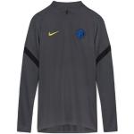Mörkgråa Långärmade Inter Fotbollströjor från Nike i Storlek M för Herrar 