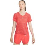 Nike Air Dri Fit Short Sleeve T-shirt Orange S Kvinna
