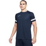 Blåa Kortärmade T-shirts stora storlekar från Nike Academy på rea i Storlek XXL i Polyester för Herrar 