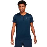 Blåa Kortärmade Kortärmade pikétröjor från Nike Dri-Fit på rea i Storlek M i Polyester för Herrar 