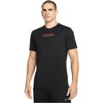 Svarta Kortärmade Kortärmade T-shirts från Nike Pro på rea i Storlek S i Jerseytyg för Herrar 