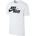 Vita Kortärmade Kortärmade T-shirts från Nike Swoosh på rea i Storlek L i Bomull för Herrar 