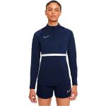 Blåa Långärmade Långärmade T-shirts från Nike Academy på rea i Storlek XL för Damer 