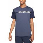 Mörkblåa Tränings t-shirts från Nike Repeat i Storlek S för Herrar 