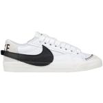 Vita Skinnsneakers från Nike Blazer Low i storlek 38,5 med rundad tå i Mocka för Damer 