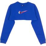 Streetwear Kungsblåa Långärmade Huvtröjor från Nike i Storlek L för Damer 