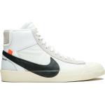 Off white Höga sneakers från Nike Blazer med Snörning i Läder för Flickor 