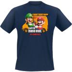 Blåa Nintendo T-shirts i Storlek M i Bomull för Herrar 