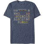 Marinblåa Nintendo T-shirts med tryck i Storlek S för Herrar 