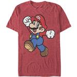 Röda Nintendo Mario T-shirts i Storlek M i Bomull för Herrar 